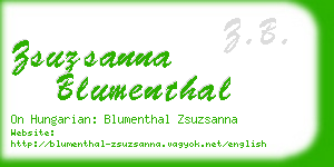 zsuzsanna blumenthal business card